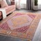 Diva At Home 8' x 11' Mediterranean Wonder Eggplant Purple and Orange Hand Knotted New Zealand Wool Area Throw Rug